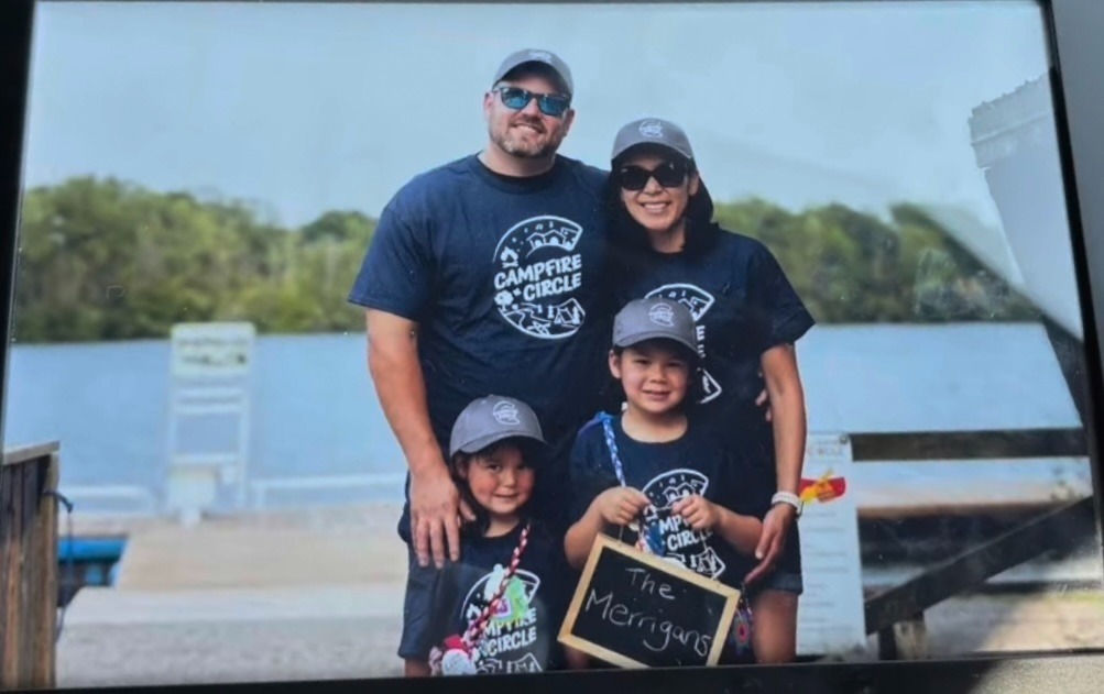 family at camp