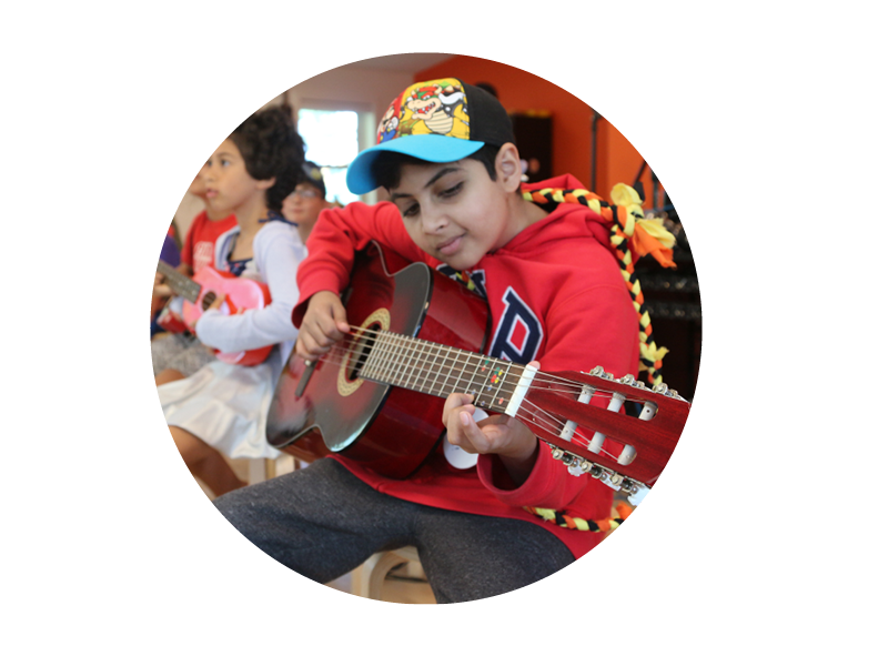 child playing guitar