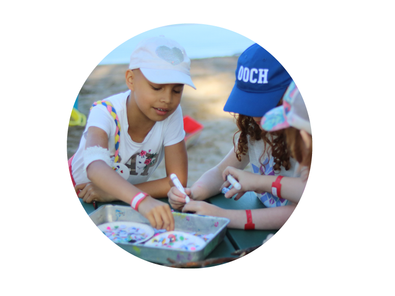 kids playing a drawing together