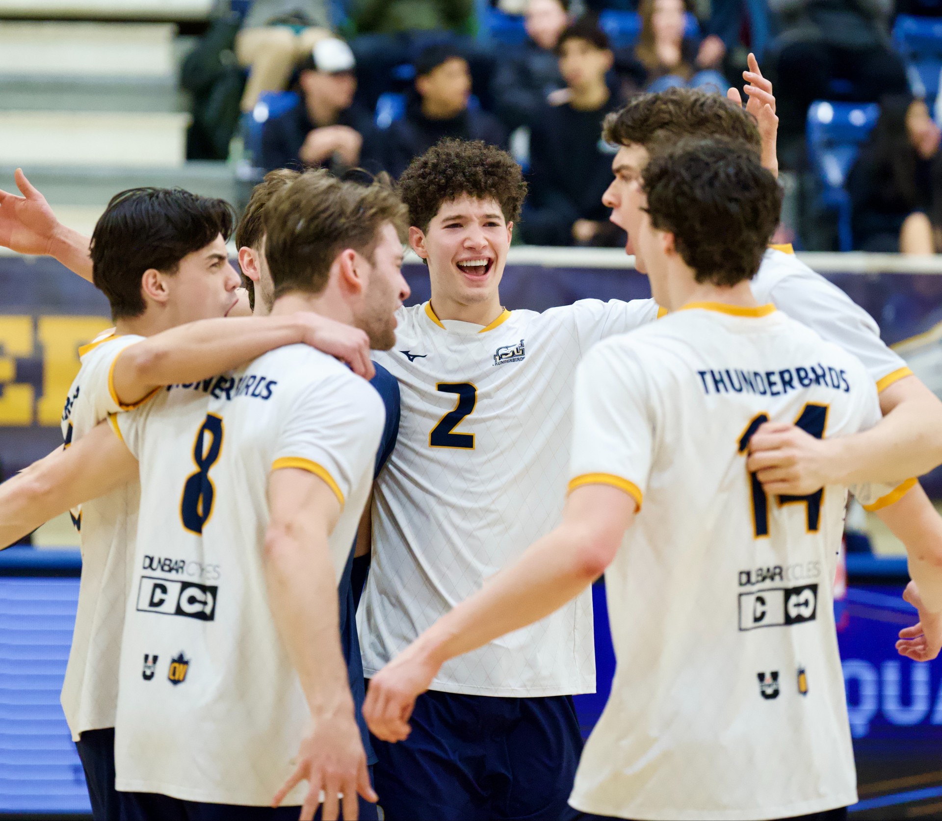 UBC Thunderbirds celebrating during Back the Birds