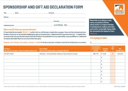 Sponsorship form